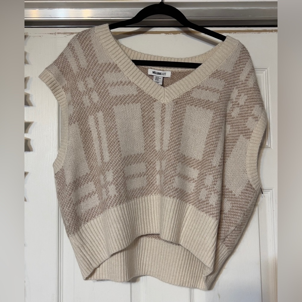 Pink and Crème sweater vest